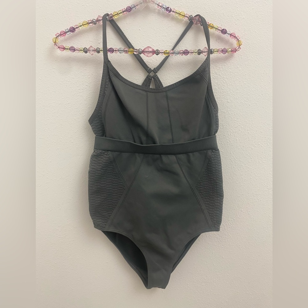 athletic one-piece swimsuit (also commonly referred to as a leotard or unitard